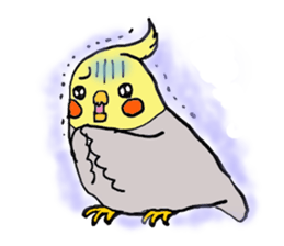 Cute cockatiels sticker #2488235