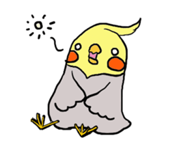 Cute cockatiels sticker #2488252