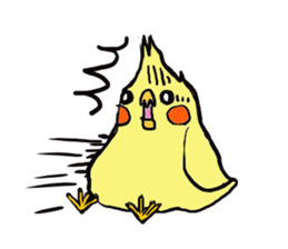 Cute cockatiels sticker #2488259