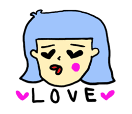 Hair Color Girl sticker #2488305