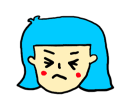 Hair Color Girl sticker #2488313