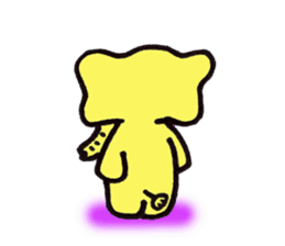 Kawaii Yellow Elephant sticker #2488428