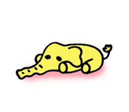 Kawaii Yellow Elephant sticker #2488441
