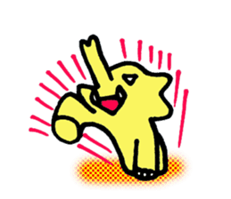 Kawaii Yellow Elephant sticker #2488449