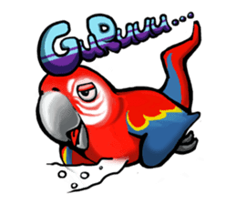 The parrot's name is Gabi & his friends2 sticker #2488729