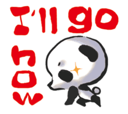 The soliloquy of a panda for English sticker #2489105