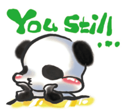 The soliloquy of a panda for English sticker #2489125