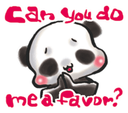 The soliloquy of a panda for English sticker #2489129