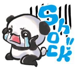 The soliloquy of a panda for English sticker #2489133