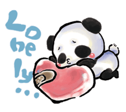 The soliloquy of a panda for English sticker #2489136