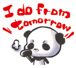 The soliloquy of a panda for English sticker #2489138