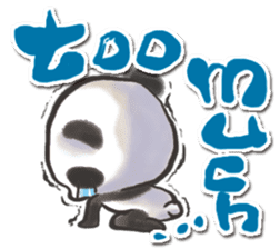 The soliloquy of a panda for English sticker #2489140