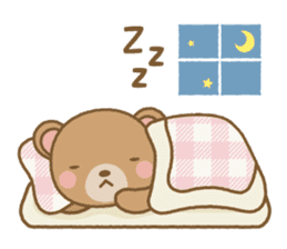Bear fall asleep sticker #2489941