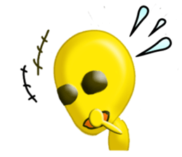 Alien yellow sticker #2491026