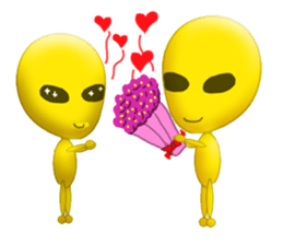 Alien yellow sticker #2491027