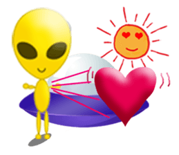 Alien yellow sticker #2491029
