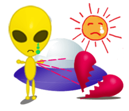 Alien yellow sticker #2491030
