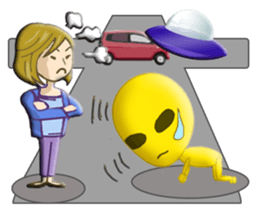 Alien yellow sticker #2491034