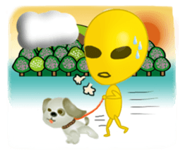 Alien yellow sticker #2491036