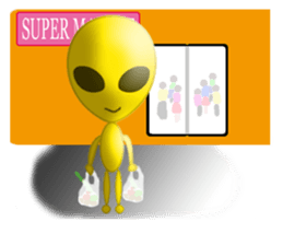 Alien yellow sticker #2491037