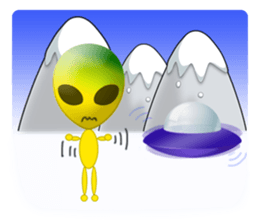 Alien yellow sticker #2491039