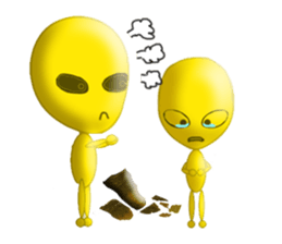 Alien yellow sticker #2491041