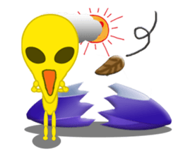 Alien yellow sticker #2491044