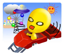 Alien yellow sticker #2491045