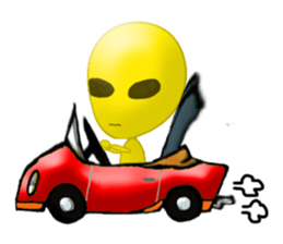 Alien yellow sticker #2491046