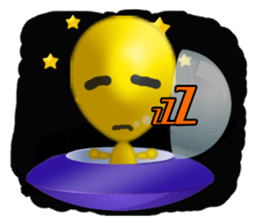 Alien yellow sticker #2491050