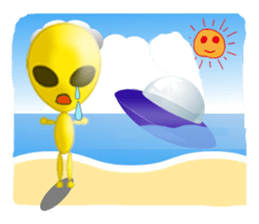 Alien yellow sticker #2491051