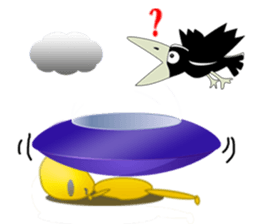 Alien yellow sticker #2491052