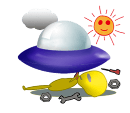 Alien yellow sticker #2491054