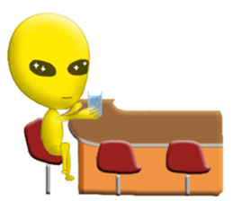 Alien yellow sticker #2491056
