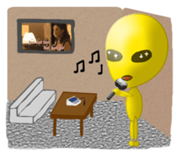 Alien yellow sticker #2491057