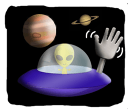 Alien yellow sticker #2491059