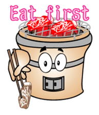 BBQ charcoal stove and stories sticker #2491073