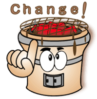 BBQ charcoal stove and stories sticker #2491074