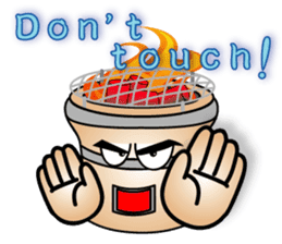 BBQ charcoal stove and stories sticker #2491075