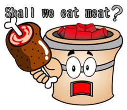 BBQ charcoal stove and stories sticker #2491081