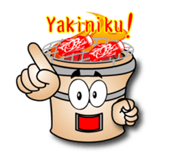 BBQ charcoal stove and stories sticker #2491087