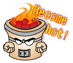 BBQ charcoal stove and stories sticker #2491089