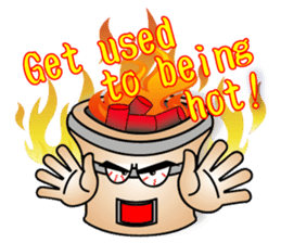 BBQ charcoal stove and stories sticker #2491090