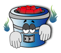 BBQ charcoal stove and stories sticker #2491094