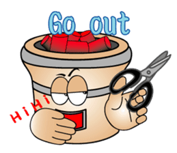 BBQ charcoal stove and stories sticker #2491096