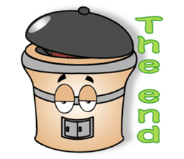 BBQ charcoal stove and stories sticker #2491100