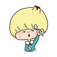 Pudding boy"PURINKYUN!" sticker #2491657