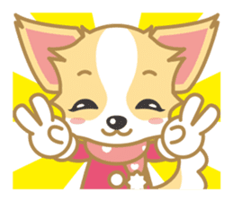 Cute Chihuahua Sticker Fall version sticker #2493226