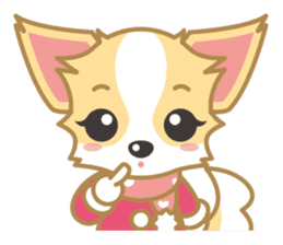Cute Chihuahua Sticker Fall version sticker #2493230