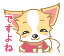 Cute Chihuahua Sticker Fall version sticker #2493231